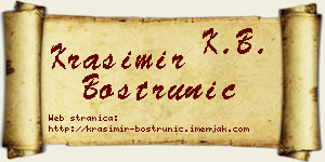 Krasimir Boštrunić vizit kartica